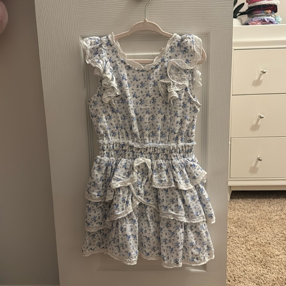 Worn Once Love Shack Fancy Floral Ruffle Dress Size 4-5Y